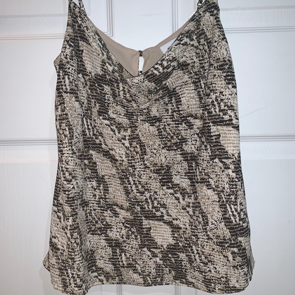 Snakeskin, Cowl Neck, Tank Top